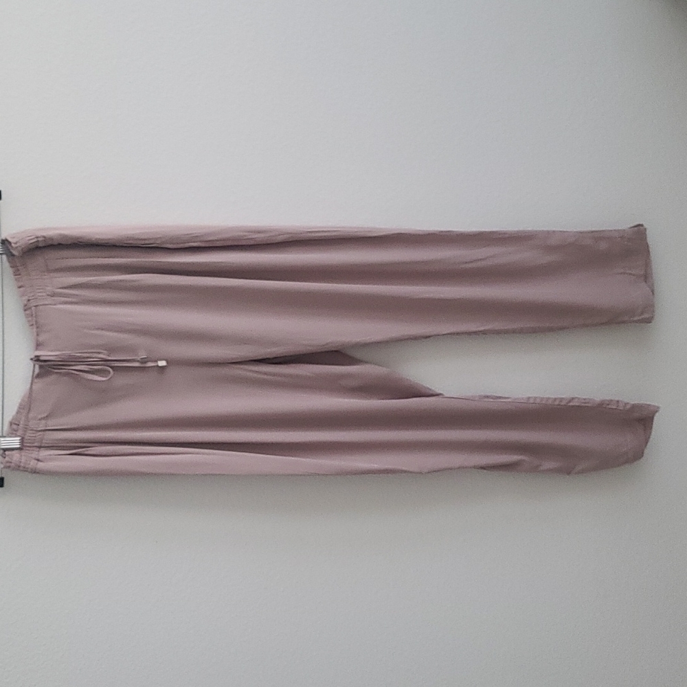 Mauve loose fit elastic waist pants
